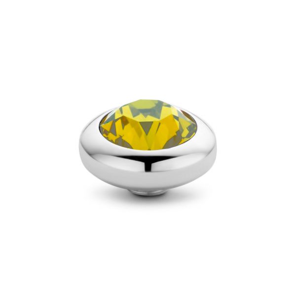Wunderschöner MelanO Ringaufsatz mit leuchtend gelbem Zirkonia in Edelstahlfassung für alle Vivid Ringe. Der Aufsatz wird auf den Ring geschraubt und ist austauschbar: Das Vivid Schmuck System jetzt versandkostenfrei im Perlenmarkt OnlineShop bestellen!