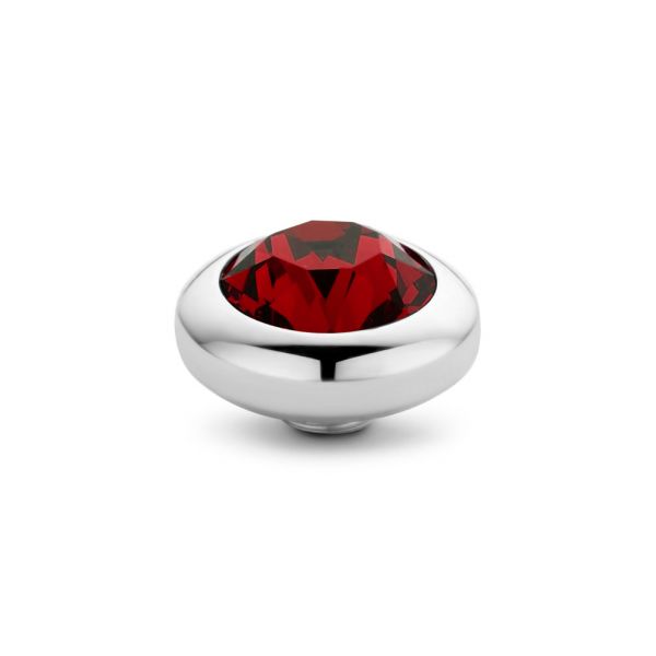 Zauberhafter Ringaufsatz mit Zirkonia in glitzerndem Rubinrot und Edelstahl-Fassung für alle MelanO Vivid Ringe. Jetzt versandkostenfrei im Perlenmarkt OnlineShop bestellen!