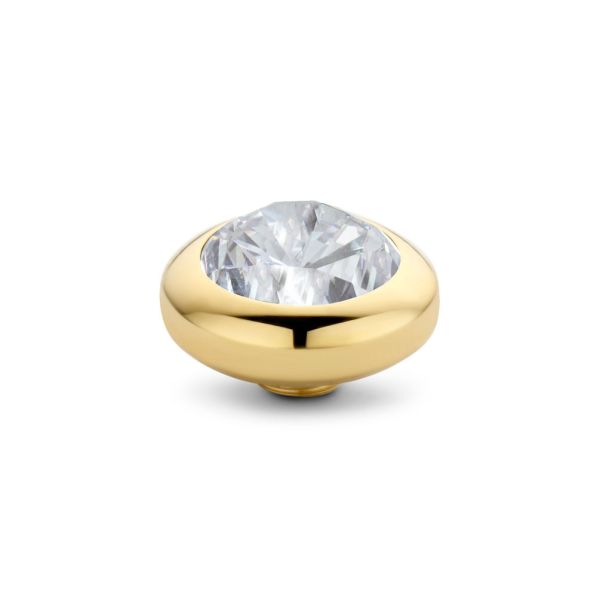 Fantastischer Ringaufsatz mit funkelndem Zirkonia in goldener Fassung für alle Vivid Ringe. Der Aufsatz wird auf den Ring geschraubt und ist austauschbar: Das Vivid Schmuck System jetzt versandkostenfrei im Perlenmarkt OnlineShop bestellen!