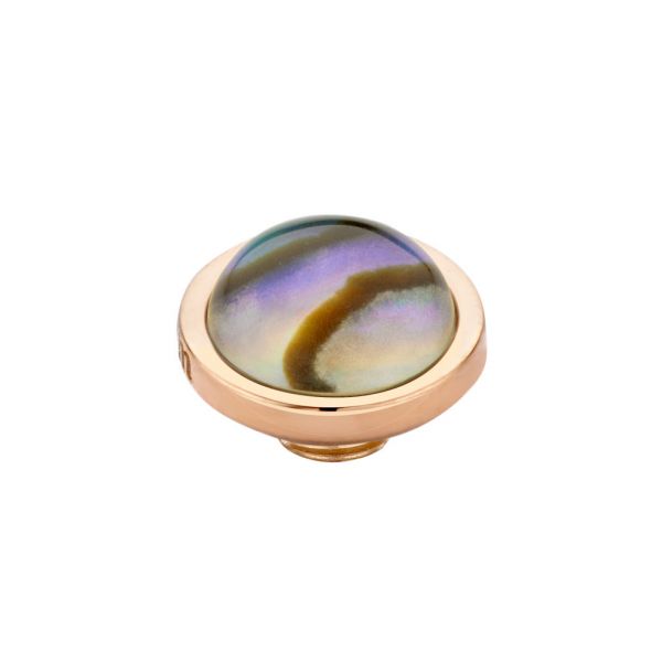 Wunderschöner Ringaufsatz mit Perle aus Abalone in roségoldener Fassung für alle MelanO Vivid Ringe. Der Aufsatz wird auf den Ring geschraubt und ist austauschbar: Das Vivid Schmuck System jetzt versandkostenfrei im Perlenmarkt OnlineShop bestellen!