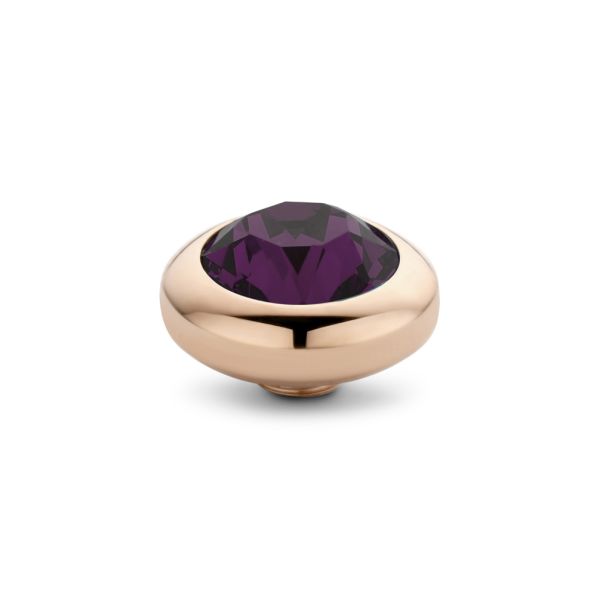 Fantastischer Ringaufsatz mit funkelndem Zirkonia in Aubergine und roségoldener Fassung für alle MelanO Vivid Ringe. Jetzt versandkostenfrei im Perlenmarkt OnlineShop bestellen!