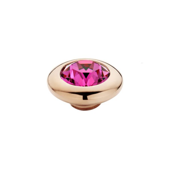 Zauberhafter MelanO Ringaufsatz mit Zirkonia in funkelndem Fuchsia mit roségoldener Fassung für alle Vivid Ringe. Der Aufsatz wird auf den Ring geschraubt und kann ausgetauscht werden. Jetzt versandkostenfrei im Perlenmarkt OnlineShop bestellen!