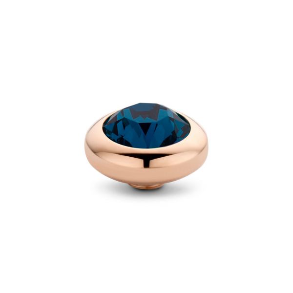 Funkelnder MelanO Ringaufsatz mit dunkelblauem Zirkonia in roségoldener Fassung für alle Vivid Ringe. Der Aufsatz wird auf den Ring geschraubt und ist austauschbar: Das Vivid Schmuck System jetzt versandkostenfrei im Perlenmarkt OnlineShop bestellen!