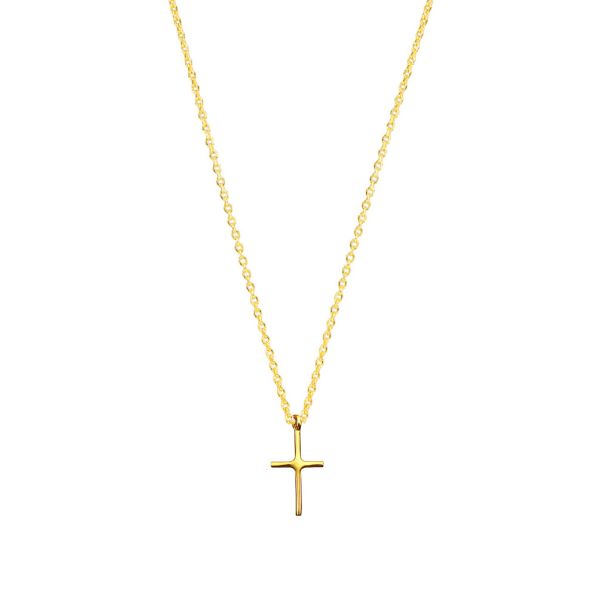 Die goldene Halskette mit wundervollem, feinem Kreuz von Krinaki Jewelry aus 14 Karat Gold wartet schon im Perlenmarkt OnlineShop auf Dich! Jetzt entdecken!