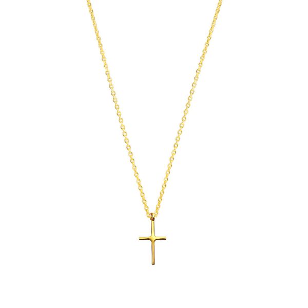 Die goldene Halskette mit wundervollem, feinem Kreuz von Krinaki Jewelry aus 14 Karat Gold wartet schon im Perlenmarkt OnlineShop auf Dich! Jetzt entdecken!