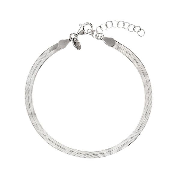 Das fantastische Schlangenarmband von alisia aus Sterling Silber ist 3,5 mm breit und wird in Italien handgefertigt. Die Wellenförmigen Glieder sind eng aneinanderliegend gesetzt, damit eine durchgängige, glatte, bewegliche Fläche entsteht.