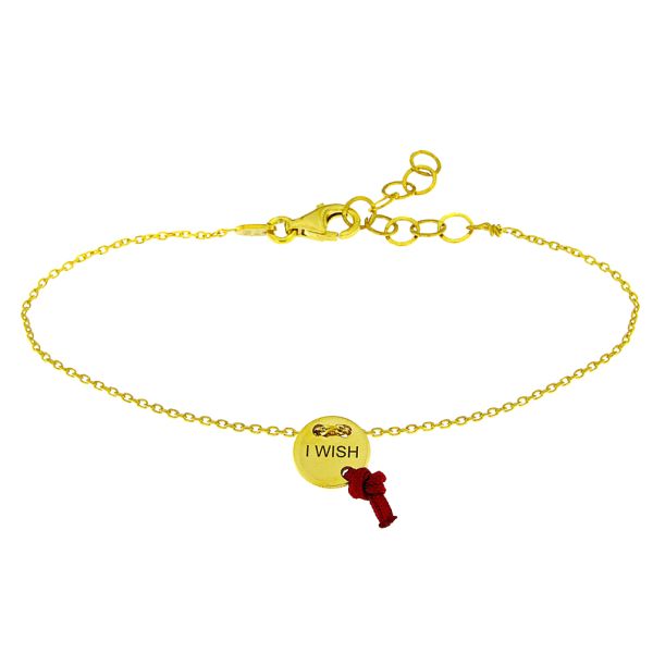 Süßes, goldenes Armband von alisia mit Wunschbändchen. alisia Schmuck wir in Italien gefertigt: Jetzt versandkostenfrei im Perlenmarkt OnlineShop bestellen!