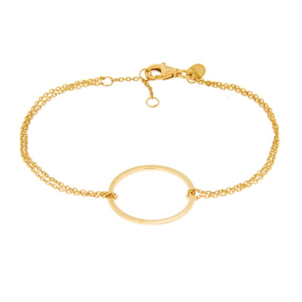 Bezauberndes, zweifaches Armband in Gold mit Kreis Anhänger. alisia Schmuck wird in Italien gefertigt: Jetzt versandkostenfrei im Perlenmarkt OnlineShop bestellen!