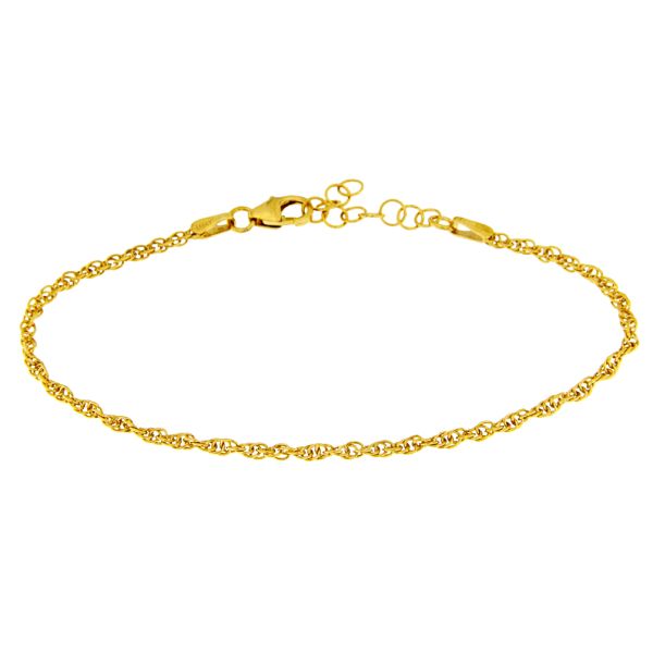Das hübsche, elegante kleine Armband mit mehrfach gesetzten Gliedern aus vergoldetem Sterling Silber wartet schon im Perlenmarkt OnlineShop auf Dich!