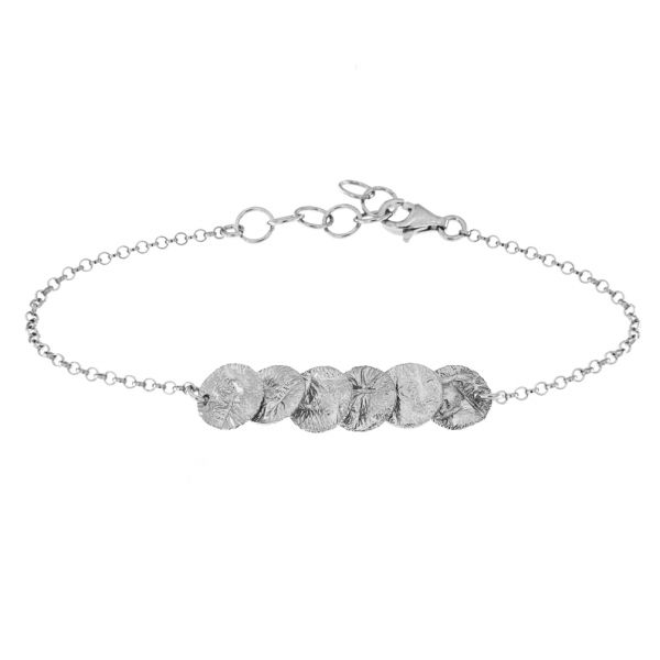 Reizendes Armband mit sechs Plättchen aus Sterling Silber. alisia Schmuck wird in Italien gefertigt: Jetzt versandkostenfrei im Perlenmarkt OnlineShop bestellen!