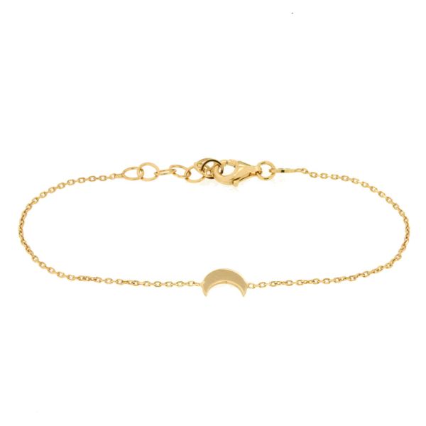 Süßes, goldenes Armband mit feinem kleinen Mond. alisia Schmuck wird in Italien gefertigt. Für die Herstellung des Armbands werden nur edle Metalle verwendet. Jetzt versandkostenfrei im Perlenmarkt OnlineShop bestellen!