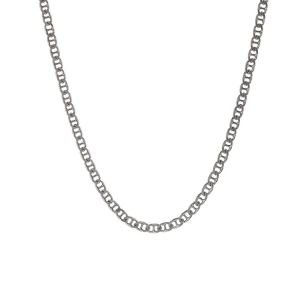Die  herrlich schlichte Halskette von alisia hat ineinander-greifendene, querverstärkte Glieder aus Sterling Silber und wird in Italien gefertigt.
