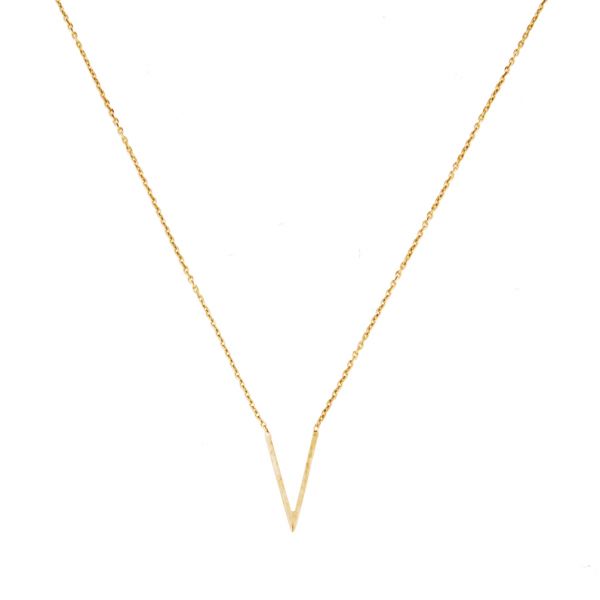 Elegante kleine Halskette in Gold mit V-Anhänger. alisia Schmuck wird in Italien gefertigt: Jetzt versandkostenfrei im Perlenmarkt OnlineShop bestellen!