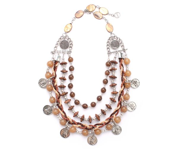 Geniales, vierfaches Collier von Exoal mit opulentem Stil und eleganter Farb-Kombination: Jetzt versandkostenfrei im Perlenmarkt OnlineShop bestellen! Exoal Schmuck wird aus Naturmaterialien hergestellt.