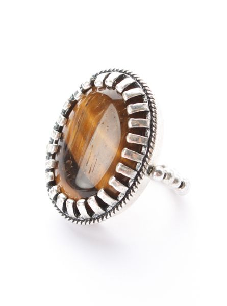 Reizender Exoal Ring mit Tigerauge in Cabochon-Schliff und silberner Fassung: Jetzt im Perlenmarkt OnlineShop bestellen! Exoal Schmuck wird aus Naturmaterialien hergestellt. Kleine Farbabweichungen sind deshalb möglich.