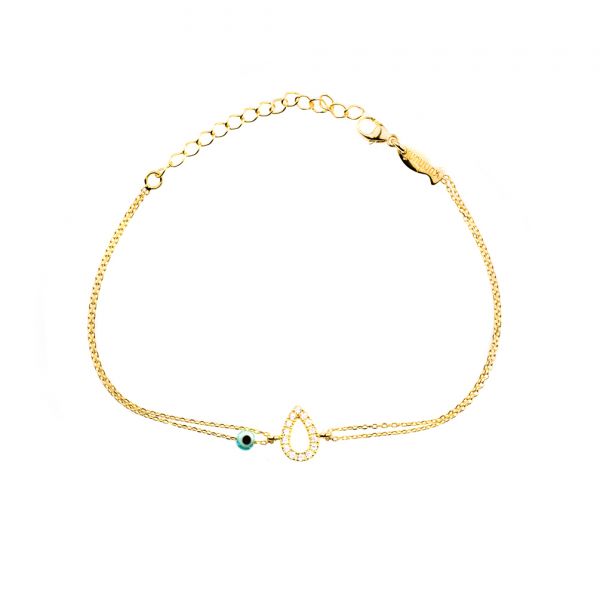 Fantastisches Kurshuni Armband mit filigraner, zweifacher Gliederkette aus vergoldetem Sterling Silber und glitzerndem Anhänger. Kurshuni Schmuck wird in Istanbul handgefertigt. Jetzt versandkostenfrei im Perlenmarkt OnlineShop bestellen!