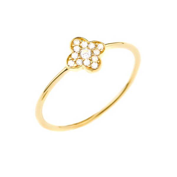 Bezaubernder kleiner Kurshuni Ring aus vergoldetem Sterling Silber mit verspieltem Kleeblatt aus funkelnden Zirkonias. Kurshuni Schmuck wird in Istanbul handgefertigt. Jetzt versandkostenfrei im Perlenmarkt OnlineShop bestellen!