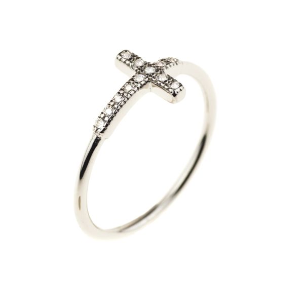 Herrlicher, filigraner Ring mit kleinem Kreuz aus rhodiniertem Sterling Silber mit leuchtenden Zirkonias. Kurshuni Schmuck wird in Istanbul handgefertigt. Jetzt versandkostenfrei im Perlenmarkt OnlineShop bestellen!