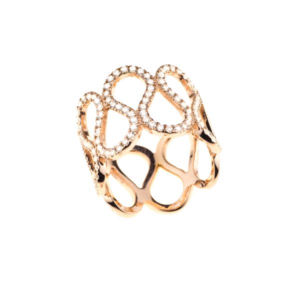 Eleganter Kurshuni Ring aus rosévergoldetem Sterling Silber mit einzeln gefassten Zirkonias. Kurshuni Schmuck wird in Istanbul handgefertigt. Jetzt versandkostenfrei im Perlenmarkt OnlineShop bestellen!