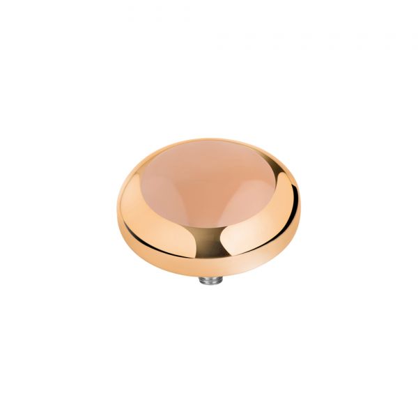 Wunderbarer MelanO Magnetic Ringaufsatz in Nude Pastell mit goldener Fassung, kombinierbar mit allen MelanO Magnetic Ringen. Der MelanO Magnetic Kopf ist magnetisch und kann ausgetauscht werden. Jetzt im Perlenmarkt OnlineShop bestellen!