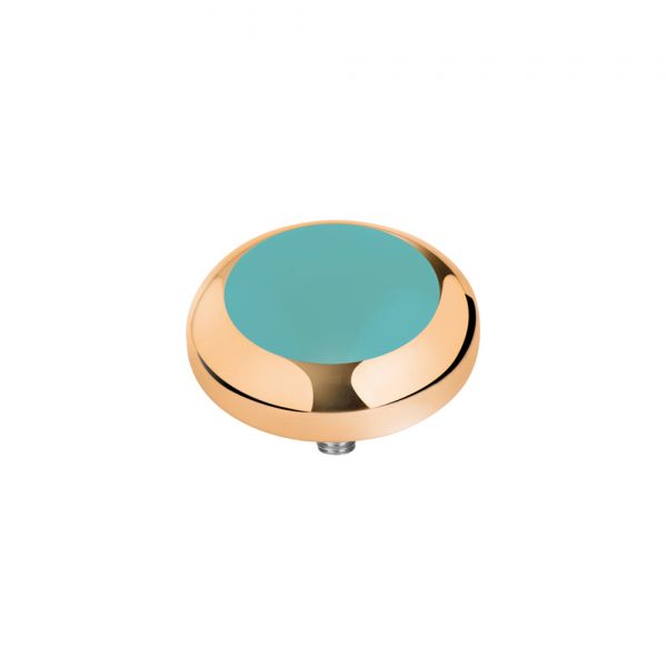 Wunderbarer MelanO Magnetic Ringaufsatz in Türkis Pastell mit goldener Fassung, kombinierbar mit allen MelanO Magnetic Ringen. Der MelanO Magnetic Kopf ist magnetisch und kann ausgetauscht werden. Jetzt im Perlenmarkt OnlineShop bestellen!