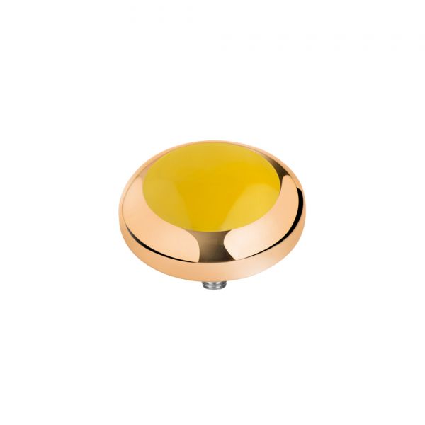 Wunderbarer MelanO Magnetic Ringaufsatz in Gelb Pastell mit goldener Fassung, kombinierbar mit allen MelanO Magnetic Ringen. Der MelanO Magnetic Kopf ist magnetisch und kann ausgetauscht werden. Jetzt neu im Perlenmarkt OnlineShop bestellen!