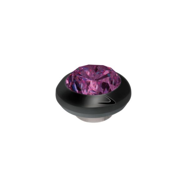 Fantastischer MelanO Magnetic Ringaufsatz in Fuchsia mit schwarzer Fassung, kombinierbar mit allen MelanO Magnetic Ringen. Der MelanO Magnetic Kopf ist magnetisch und kann ausgetauscht werden. Jetzt im Perlenmarkt OnlineShop!