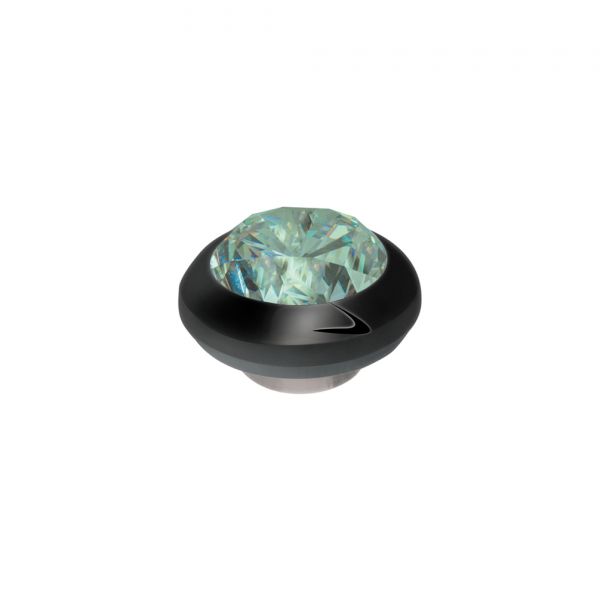 Fantastischer MelanO Magnetic Ringaufsatz mit türkisem Zirkonia und schwarzer Fassung. Kombinierbar mit allen MelanO Magnetic Ringen. Der MelanO Magnetic Kopf ist magnetisch und kann ausgetauscht werden. Jetzt neu im Perlenmarkt OnlineShop!