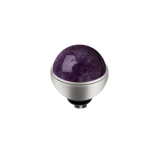 Großartiger MelanO Ringaufsatz aus Amethyst mit Edelstahl-Fassung für alle Twisted Ringe. Der Aufsatz wird auf den Ring geschraubt und kann ausgetauscht werden. MelanO Twisted Schmuck jetzt versandkostenfrei im Perlenmarkt OnlineShop bestellen!