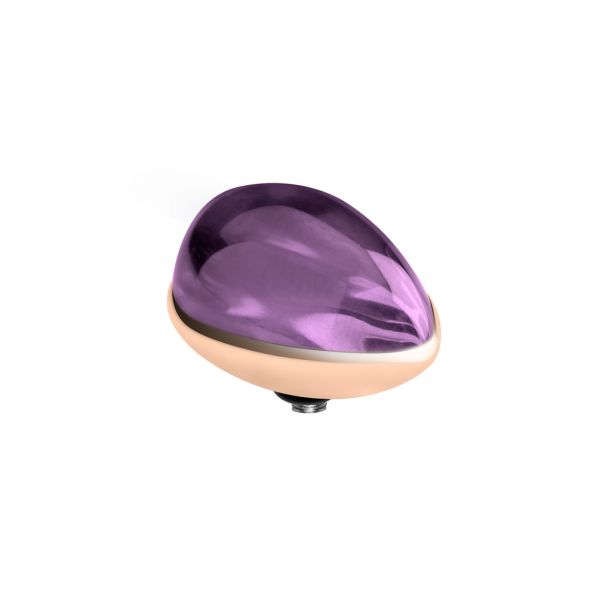 Bezaubernder MelanO Twisted Ringaufsatz mit tropfenförmigem Zirkonia in Violett und roségoldener Fassung. MelanO Twisted Ringaufsätze können mit allen MelanO Twisted Ringen kombiniert werden. Jetzt im Perlenmarkt OnlineShop bestellen!