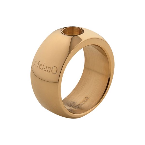 Genialer MelanO Magnetic Ring in glänzendem Gold, kombinierbar mit allen MelanO Magnetic Ringaufsätzen: Jetzt im Perlenmarkt OnlineShop bestellen! Die MelanO Aufsätze sind magnetisch und können gewechselt werden.
