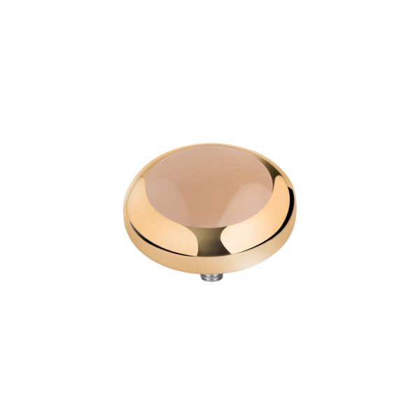 Bezaubernder MelanO Ringaufsatz in Nude mit goldener Fassung, kombinierbar mit allen Vivid Ringen. Der Aufsatz wird auf den Ring geschraubt und ist austauschbar: Das Vivid Schmuck System jetzt versandkostenfrei im Perlenmarkt OnlineShop bestellen!