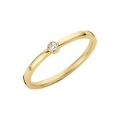 Fantastischer kleiner MelanO Ring in Gold mit filigranem Zirkonia: Passt perfekt zu weiteren Friends, Twisted oder Vivid Ringen. Jetzt versandkostenfrei im Perlenmarkt OnlineShop bestellen!
