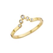 Zauberhafter MelanO Ring in Gold mit zirkonia-besetzter Spitze: Lässt sich bestens mit weiteren Friends, Twisted oder Vivid Ringen zusammen tragen. Jetzt versandkostenfrei im Perlenmarkt OnlineShop bestellen!